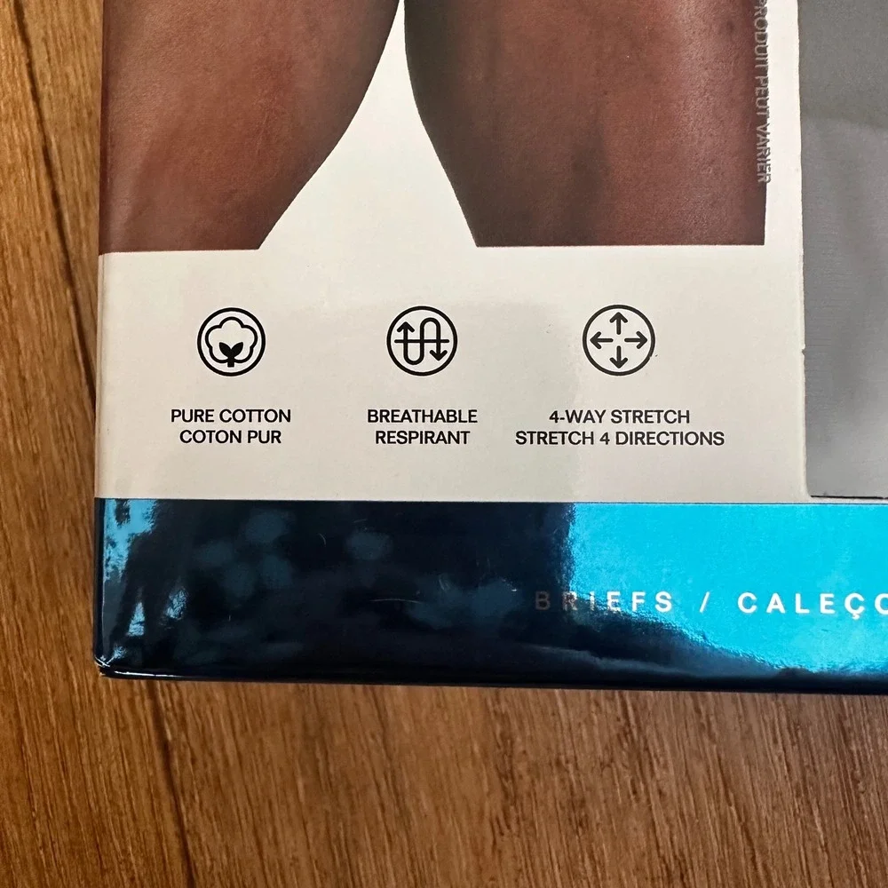 Perry Ellis Portfolio Mens 5 Pack Cotton Stretch Briefs Blue Navy Small 28-30